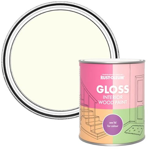 Rust-Oleum White Interior Wood Paint in Gloss Finish - Antique White 750ml