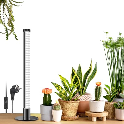 wolezek 96 LEDs Grow Lights for Indoor Plants, 16.5 Height Standing Grow Light, 20W 6000K LED Grow Light Full Spectrum, 3 Mounting Modes Grow Lights for Seedlings with Anti-Slip Round Base