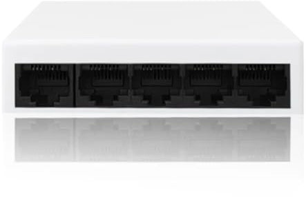 MANDDLAB Conmutador Ethernet de Red No Administrado de 1000M, Concentrador de ConmutacióN LAN RJ45 RáPido, Conmutador de Escritorio Inteligente Ethernet, Enchufe Europeo de 5 Puertos