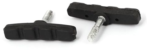 A ABSOPRO Fahrrad Bremsbelag Gummi & Metall Schwarz Silber Ton (2er Set)