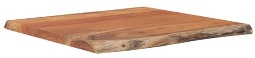 vidaXL Piano Tavolo 60x60x2,5 cm Quadrato Massello Acacia Bordi Vivi