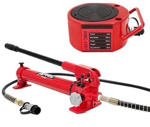 Cric De Levage Hydraulique Portable Ultra-mince, Hydrocylindre De 100 Tonnes, 20mm, Pompe À Main Hydraulique Haute Pression 700Kg/cm² 900CC