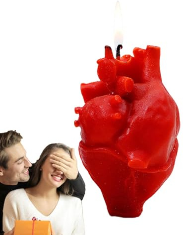 Candele aromatiche per la casa,Candele a cuore per la casa - Candele profumate Candela di soia,Candele profumate anatomiche a forma di cuore, Fragranza naturale, Candele di cera di soia