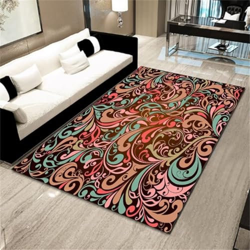 Kunsen 120X200CM Teppich Wohnzimmer Kurzflor Jugendzimmer Anti -Slip -Kurzhaufen können Sich um schmutzige Versehen Kinderzimmer Teppiche Junge Rot Flickenteppich
