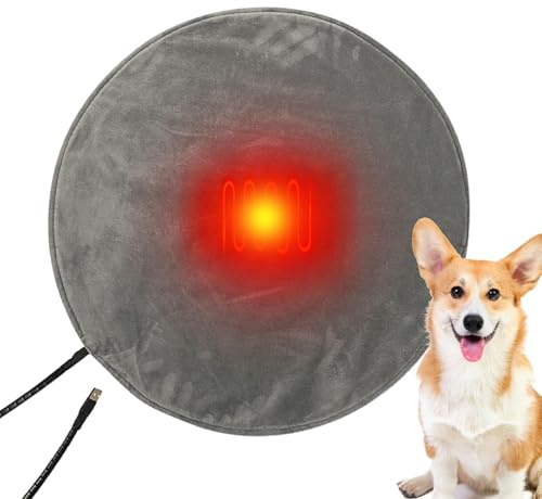 Heizdecke für Hunde, Heizkissen für Haustiere, Heizdecke mit USB | Heizkissen, waschbar, wasserdicht, Beißschutz, Haustierzubehör für Hunde