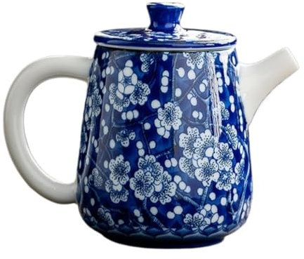 Tetera de cerámica con Filtro Tetera De Cerámica, Tetera De Ciruela Helada, Azul Y Blanca, Té De Cerámica Pequeño, Tetera De Kungfu, Filtro Doméstico, Té De Una Sola Olla Tetera de cerámica China