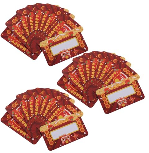 ERINGOGO 30stücke Teiliges Neujahrs-kratzkarten Mit Chinesischen Motiven Kinderfreundlich Interaktives Familienspiel Tragbar Partygeschenk Für Junge Mädchen Spannende Überraschungen Festlic