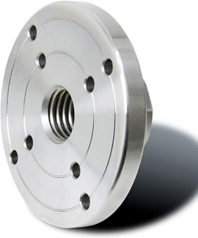 Mandrini per tornio， Piastra frontale for tornio da legno da 2'', 3'', 4'' e 6'', piastra frontale in acciaio, piastra frontale con flangia filettata, accessori for utensili da tornitura for lavorazio