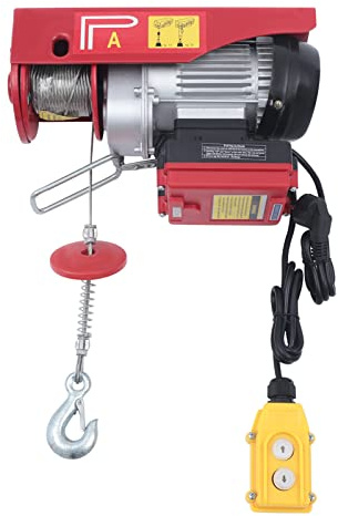 Palan électrique 12 m Charge maximale 220 V Housse électrique avec télécommande de 100 m et sangle Palan compact pour chantiers de construction, usines et entrepôts