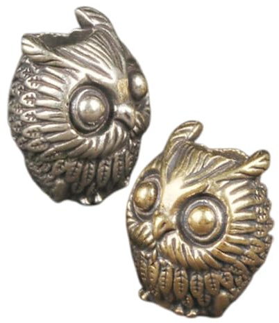 Angoily 2stücke Eulenanhänger aus Messing Lose Perlen für Halsketten und Armbänder Eulenform für Diy-schmuck zum Basteln und Dekorieren