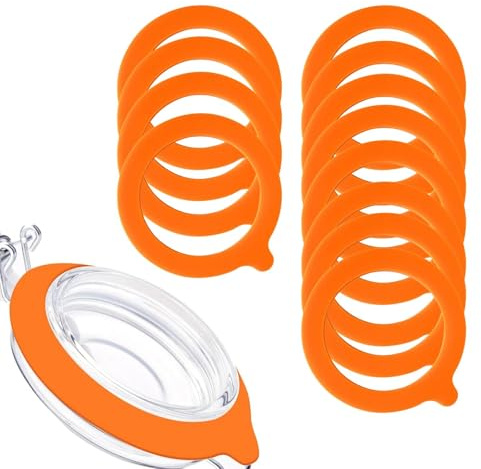 12Pcs Silicone Jar Seals Gaskets Airtight Silicone Sealing Gasket Rings for Kilner Jars Soft and Elastic Replacement Gaskets Keep Food Freshness