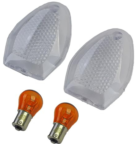 Motorrad Blinker Blinkergläser Weiss für Suzuki DL V-Strom GSF GSR GSX F S