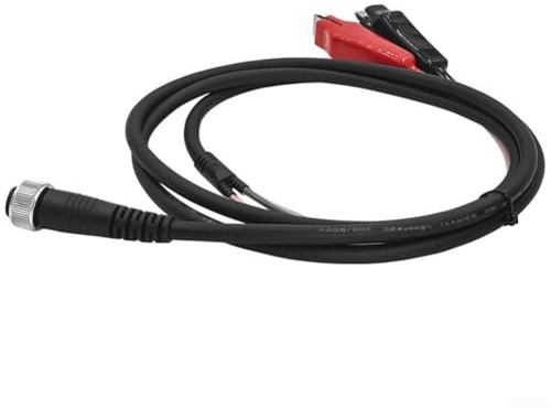 Oniissy For DAIWA Electric Fishing Reel Power Cord 6 Holes Battery Connection Cable with 1.5mm² Copper Core and PVC Insulation for Electric Reels, Black and Red Color,(2M)