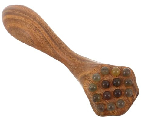 LALADEFIEE Gesichtsformungswerkzeug massagegerät Hautpflege Applikator gua sha massage werkzeug warm relax eye massager gesichtsschönheitsgerät tragbares gesichtsmassagebastgerät Coffee