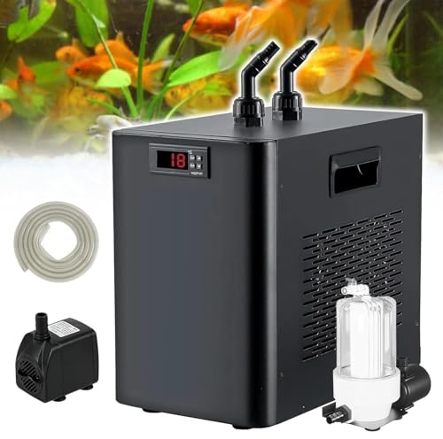 Enfriador De Agua Para Acuario 1/10 Hp, 1/3 Hp, 1/2 Hp, Enfriador De Agua 42/79/132 Galones, Enfriador De Agua Hidropónico Para Plantas Acuáticas, Medusas, Corales, Camarones(500L-Fish Tank+BathTub)