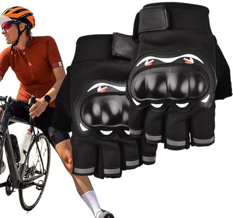 Bike guanti per uomini in bicicletta, guanti per bici per le donne in bicicletta | Bicycles a mezzo anti-slip con guscio duro - Abbigliamento da ciclismo femminile assorbente d'urto per la fest