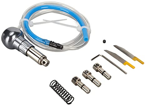 Vistreck Maniglia per Incisione Pneumatica con Tubo del Gas e Strumenti per l'intaglio di Gioielli - Manipolo Bulino in Acciaio Legato