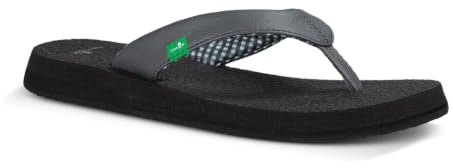 Sanuk Yogamatta Flip Flop, Charcoal, 4 UK, Träkol, 37 EU