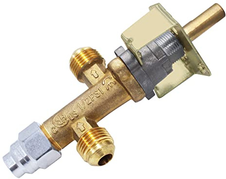 MENSI Propane Gas Fire Pit, Fireplaces Safety Valve with 3/8 Male Flare Thread Main Control Valve