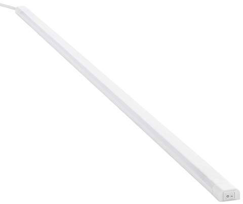 SEBSON LED Unterbauleuchte Küche 80cm, 4000K Neutralweiß, LED Lichtleiste mit Stecker und Schalter 230V, Indirekte Beleuchtung, Schrankbeleuchtung 24x13x800mm