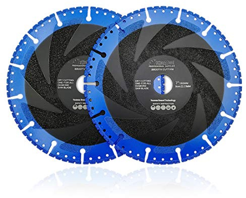 SHDIATOOL Disco de Corte de Diamante 2 Piezas 180mm Metal Hoja de Sierra para Todo Uso