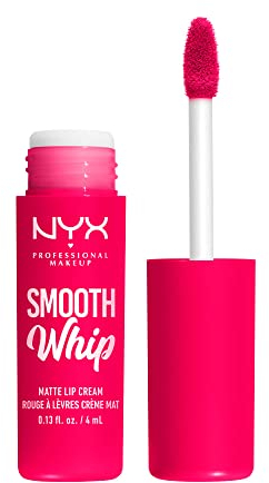 NYX Professional Makeup Smooth Whip Matte Lip Cream, Labial Líquido Cremoso, con Manteca de Karité y Cacao, Acabado Mate, Tono: Pillow Fight