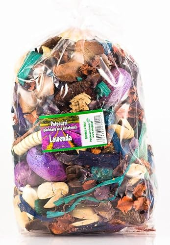 Potpourri Profumato alla Lavanda - Pacchetto Grande 1100 ml ≈ 150-190 g | Decorazione Floreale per la Casa | Fiori Secchi per Vaso, Soggiorno, Camera da Letto, Bagno | Aroma Sottile di Lavanda