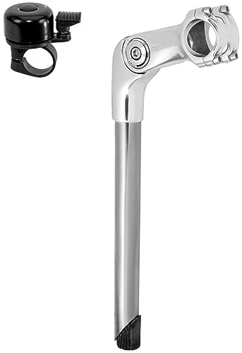 Ergotec Octopus 2 Tube 31,8 mm Lenkervorbau 0° bis 60° Silber 110 mm inkl. Fahrradklingel