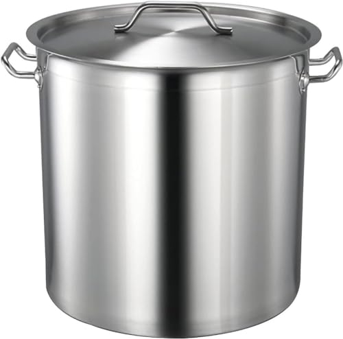 Heavy Stainless Steel Stock Pot with Lid,Large Stock Pot,Stockpots,Stainless Steel Cooking Stock Pot Stainless Steel with -25 * 25cm(15L)