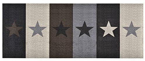 ZEYUAN Küchenbodenmatte Waschbar, Küchenläufer, Teppich Küche, Küchenteppich, Teppich Flur Läufer, Küchenmatte, Stern 60x180 cm