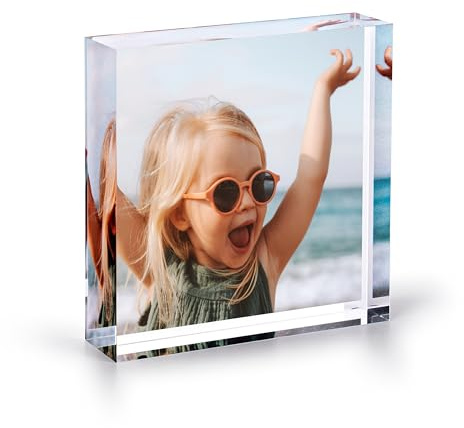 Acrylic Photo Block, Custom Photo Gifts, 3.5x3.5 | 0.6 Thick | Personalized Acrylic Print