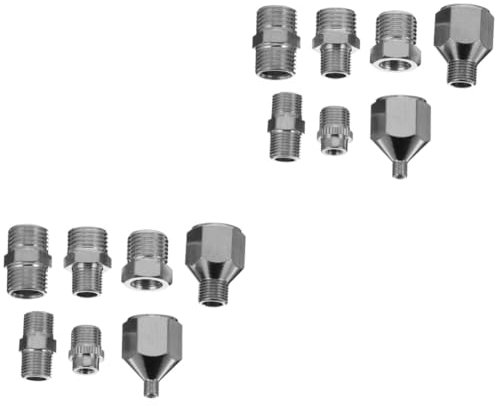 Hohopeti 2sets Airbrush Adaptor Quick Release Fitting Airbrushing Compressor Conversion Adapter for Airbrush Hose Connect Air Hose Connector for Cake Decorating