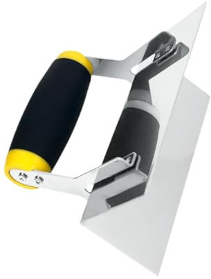 Colcolo Drywall Corner Trowel Plaster Trowel Stucco Plastering Tool Sturdy Versatile Rubber Handle 6inch Long Concrete Hand Edger, Style A