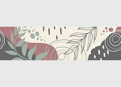 AG Design Bordura Autoadesiva Astrazione, AWB 8440 | Decorazione Impermeabile per Pareti, Mobili, Carte da Parati, Rivestimenti Murali e Porte, Pellicola | Larghezza 500 cm x Altezza 13,8 cm