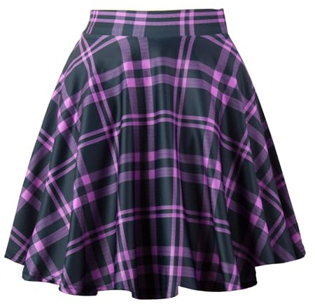 Dressever Damen Vielseitige Dehnbaren Casual Rock | Tennisrock;Tanzrock;Basic Minirock;Informell Kleidung;Hohe Taille A-Linie Minirock; Geburtstagskleid;Date-Minirocks