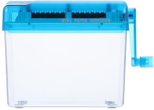 Angoily Broyeur Papier Manuel Portable Déchiqueteuse De Papier Manuelle pour Bureau Mini Shredder pour Documents Confidentiels Accessoire De Bureau Pratique pour Maison École Entreprise