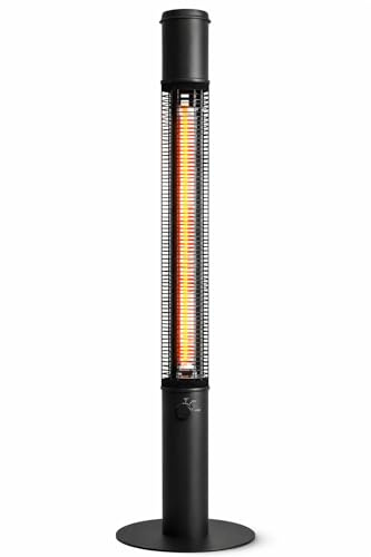 Field & Flame Carmanah (THL021-P) Electric Patio Heater 1500W – Freestanding Tower Outdoor Heater with 2 Heat Settings,