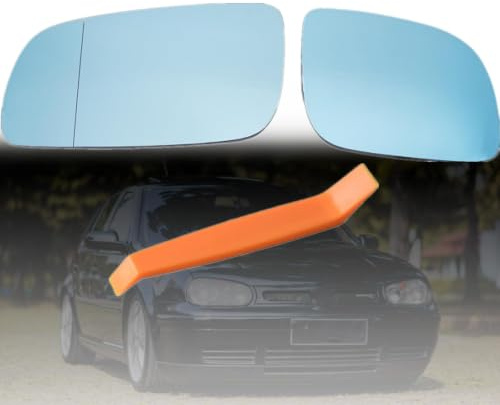 Spiegelglas Außenspiegel für VW Golf Jetta 4 Passat B5 Bora 1J1857521 | Beheizbar Asphärisch Links＆Rechts Blaues Glas 1J1857522