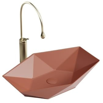 GBEVAUEIO Mobili da Toilette Lavandino da Bagno Artistico, Moderno, Decorazione for la casa, lavabo Integrato in Ceramica per Bagno e WC Ospiti