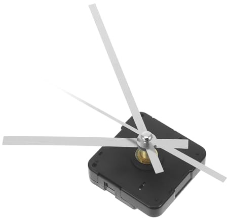 Mecanismo de Reloj de Cuarzo Silencioso Agujas Metálicas Plata DIY | Consumo Reducido, Movimiento Preciso, Piezas Prácticas para Manualidades, Diseño Elegante y Acabado Refinado