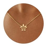 KINHOPI Kette Gold Damen 14K Gold Vergoldet Halskette Damen Herz, Unendlichkeit, Kleeblatt, Katze, Libellen, Pferd, Blume, Korn, Flugzeug, Pfeil Charm Anhänger Schmuck Geschenke Frauen Mädchen