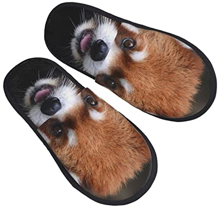 Röd Panda Tofflor Unisex Tofflor Återanvändbara House Slippers För Resor Spa Höst