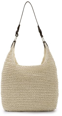 LHHMZ Bolsa de Playa de Paja para Mujeres, Bolsa Hobo Grande de Paja para el Hombro, Bolso Tote de Playa de Verano para Vacaciones y Viajes 2026