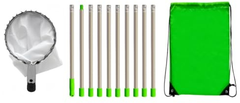 yGBWAOV Recolector de Frutas con Pértiga Telescópica, de Metal, para Huertos, Jardinería, Recolección de Melocotones, Recolección de Frutas.