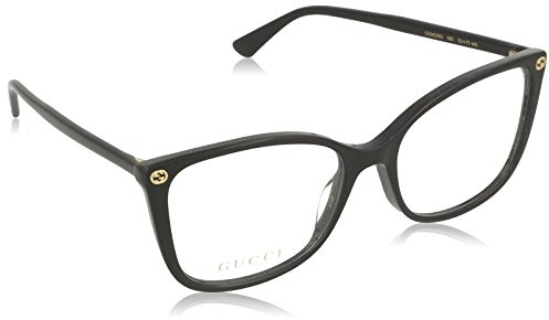 Gucci Brillengestelle GG0026O-001-53 Cateye Brillengestelle 53, Schwarz