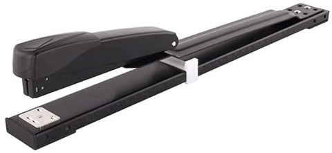 JIUJ Heavy Duty Stapler Long arm Professional 50 Sheets Capacity Metal Office Supplies Black