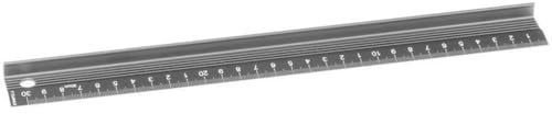 Dahle - Regla para cortar (aluminio, mango alto, antideslizante), color negro 30 cm