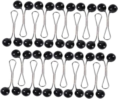 Sicherheitsnadeln, verschiedene Hijab-Clips, Schal mit Schnappbefestigung, 4 Stück, Schwarz (12 Stück)