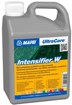 MAPEI Ultracare INTENSIFIER W, Microemulsione polimerica a base acqua a elevata penetrazione, Effetto ravvivante e protettivo, Tanica 1 Lt.