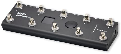 PAINTAUDIO MIDI Captain Foot Controller Multi-Effects Keyboards Synthesizer USB-MIDI musical software Bias with Time Engine Function Support all PC/CC/Note commander 10 Foot Switches (Black)
